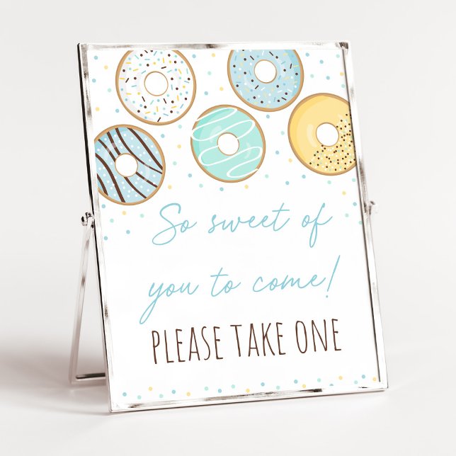Blue Donut So Sweet Birthday-tecken Poster (Skapare uppladdad)
