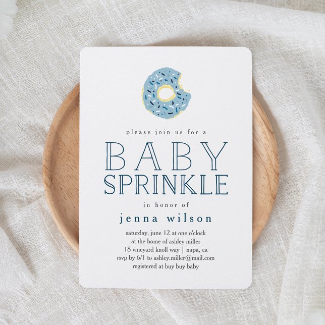 Blue Donut Sprinkles | Inbjudan till Baby Sprinkle (Skapare uppladdad)