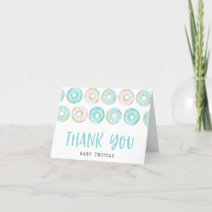 Blue Donuts Baby Shower Tack Kort