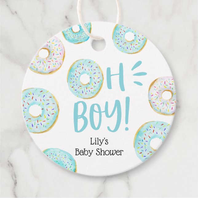 Blue Donuts Baby Sprinkle Classic Round Sticker Gåvor Etiketter (Framsida)