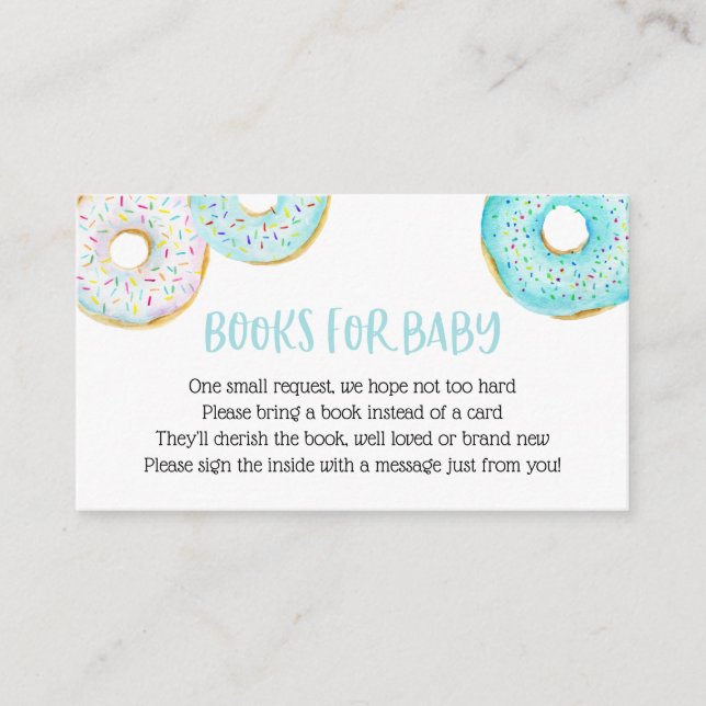 Blue Donuts Bokar för Baby-kort Tilläggskort (Framsida)