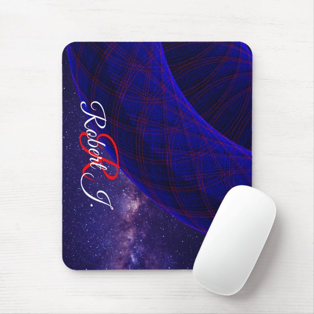 Blue Donuts In Outer Space Mouse Pad Musmatta (Med mus)