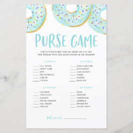 Blue donuts What's in your Purse Baby Shower Game