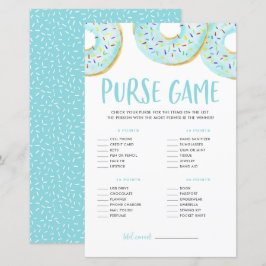 Blue donuts What's in your Purse Baby Shower Game