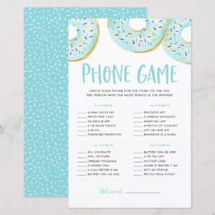 Blue donuts What's on Your Mobil Baby Shower Game