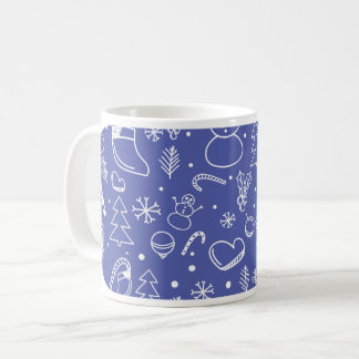 Blue Doodle-jul - Festive & Roligt Kaffemugg