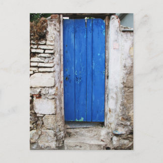 BLUE DOOR Old Town of Chania, Kreta Vykort