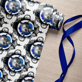 BLUE DÖSKALLARS VINTAGE CREEPY CHRISTMAS PRESENTPAPPER