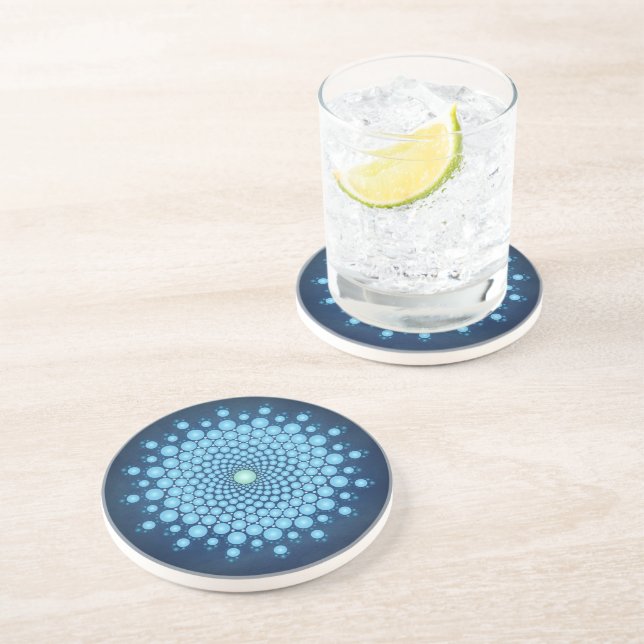Blue Dot Mandala Underlägg (Sidan)