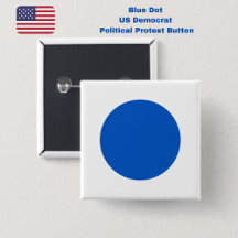Blue Dot US Democrat Support Anti-Trump Protest