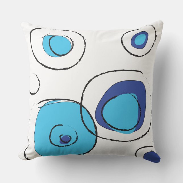 BLUE DOTS DESIGN Retro Dekorativ kudde (Framsida)