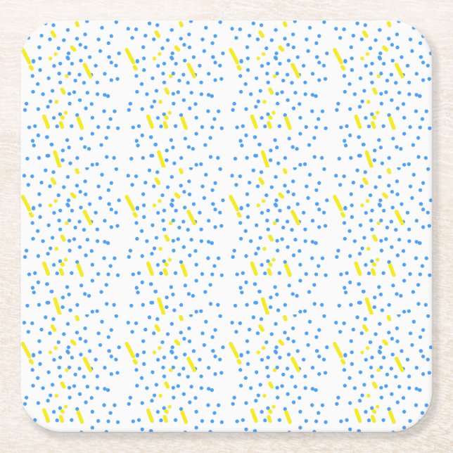 Blue Dots Meteor Shower  Underlägg Papper Kvadrat (Framsidan)