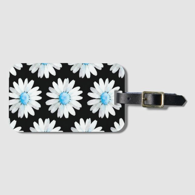 Blue Dotted Daisy's Bagagebricka (Framsida horisontal)