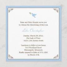Blue Dove Baptism/julinbjudning