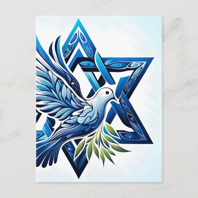Blue Dove och David Peace-stjärnan Vykort (Framsida)