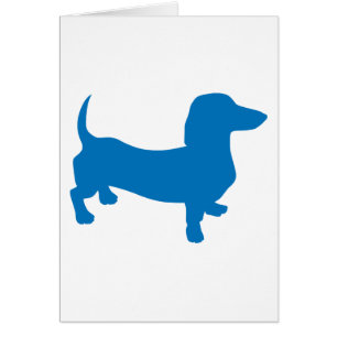 Blue Doxie, Dachshund Hälsningskort