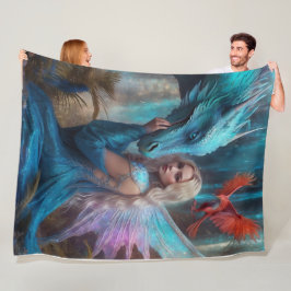 Blue Dragon Blanket Fleecefilt