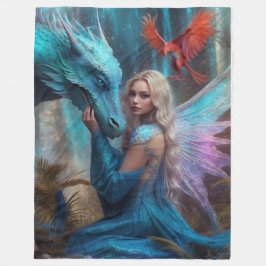 Blue Dragon Blanket Fleecefilt