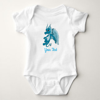 Blue Dragon Cartoon Baby Bodysuit T Shirt