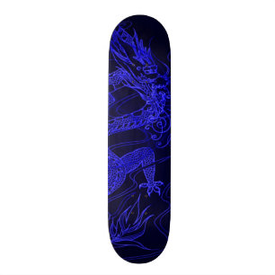 Blue Dragon Inslag Anpassningsbar Pro Park Board Skateboard Bräda 20 Cm
