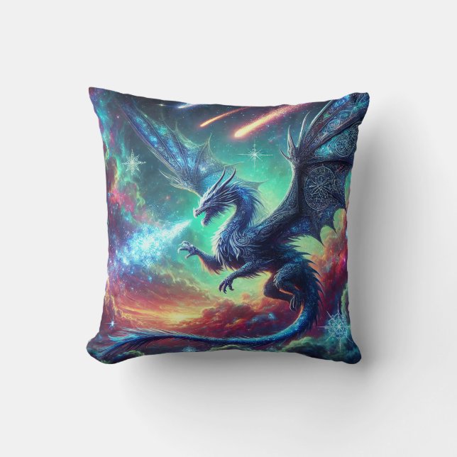 Blue Dragon Kudde (Framsida)
