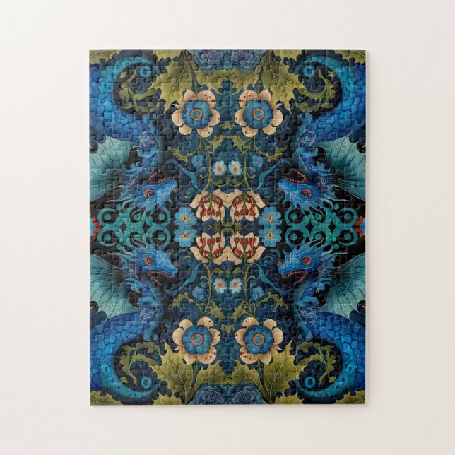 Blue Dragon Puzzle Pussel (Vertikal)