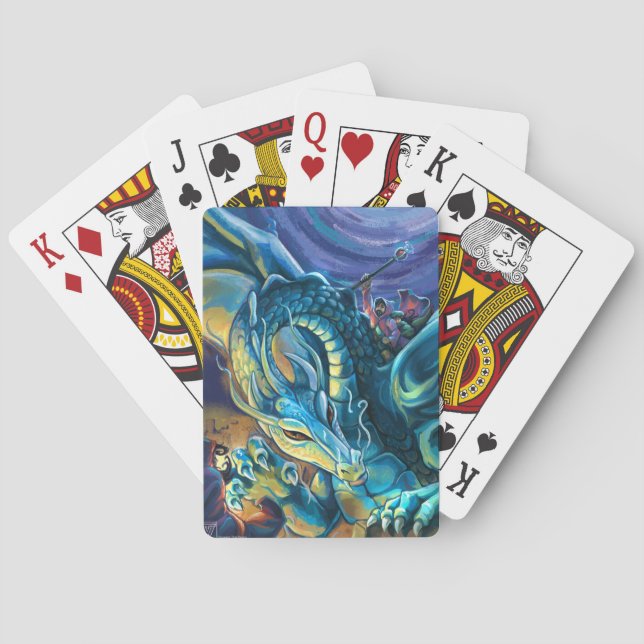 Blue Dragon Rider Spel Kort (Baksidan)