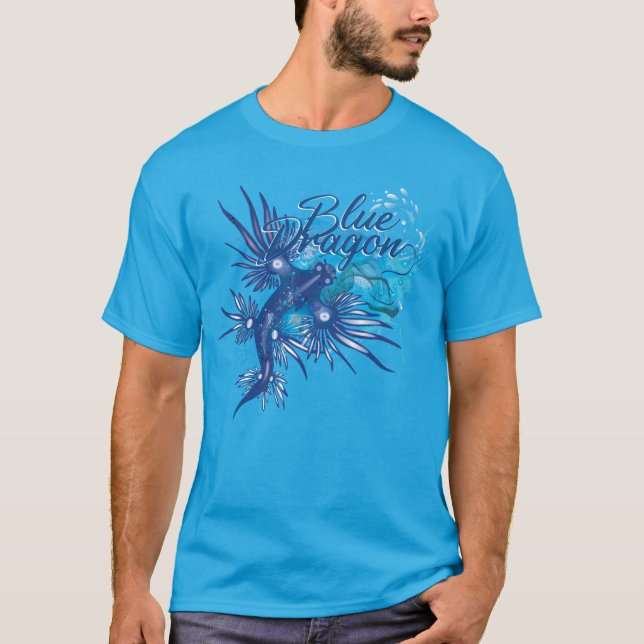 Blue Dragon Sea Slug T Shirt (Framsida)
