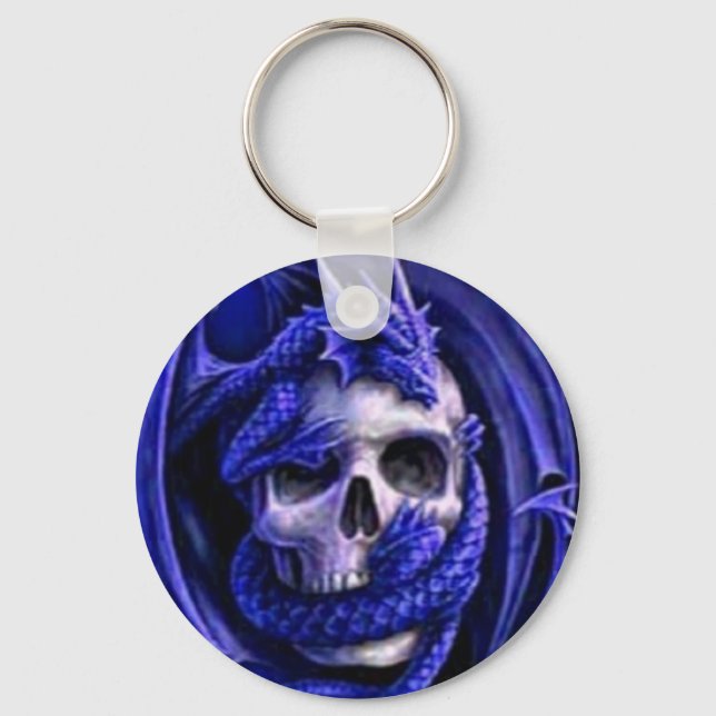 blue-dragon-skull nyckelring (Framsida)