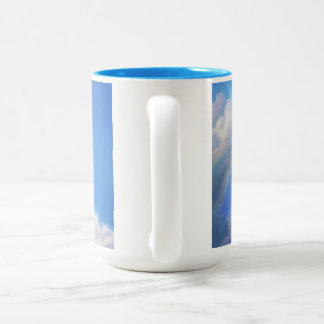 Blue Dragon Soaring Skies  Två-Tonad Mugg