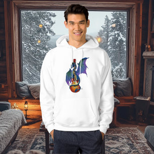 Blue Dragon Sunburst Guitar Music Hoodie
