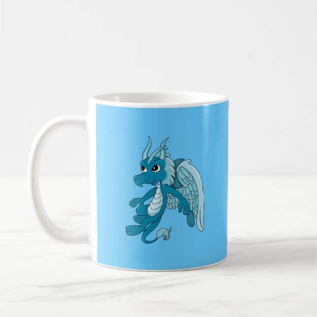 Blue Dragon Tecknad Coffee Mugg (Vänster)