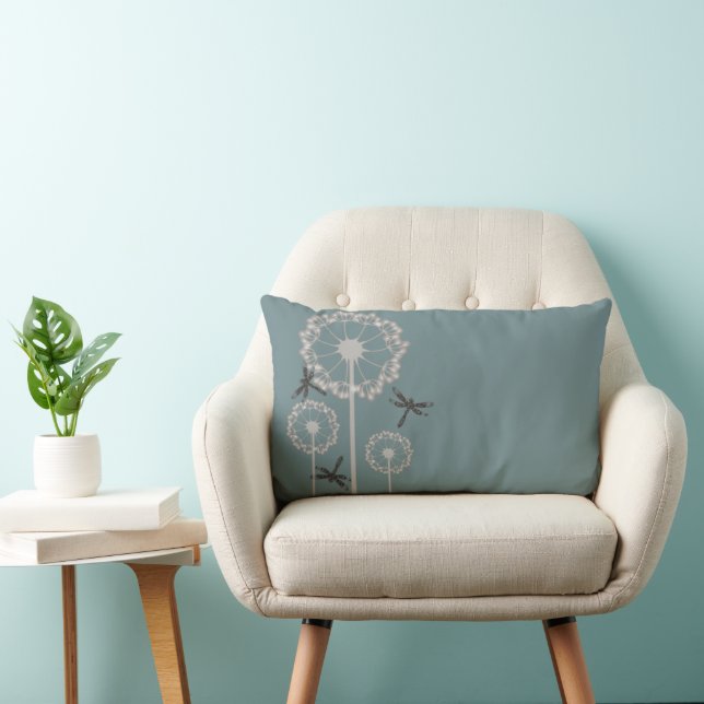 Blue Dragonflies American MoJo Pillow Lumbarkudde (Stol)