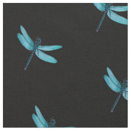 Blue Dragonfly Fabric Tyg