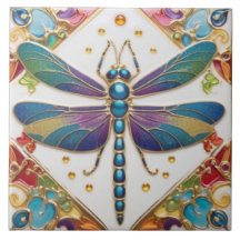 Blue Dragonfly - Flerfärgad regnbåge färgad