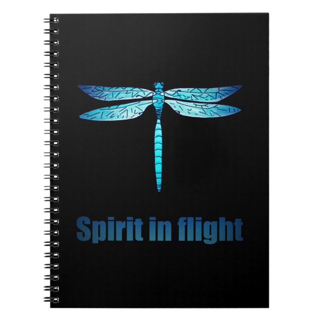 Blue Dragonfly i flygbeläggning Anteckningsbok (Framsidan)