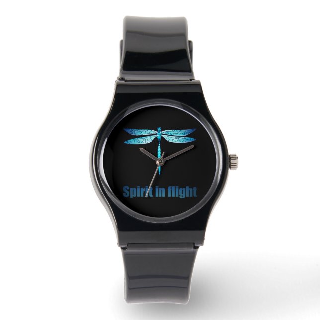 Blue Dragonfly i flygbeläggning Armbandsur (Framsida)