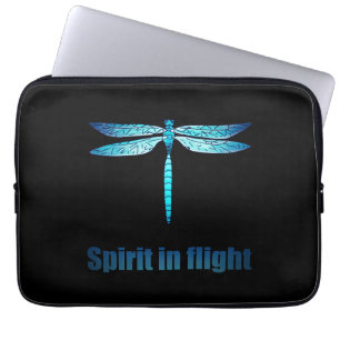 Blue Dragonfly i flygbeläggning Laptop Fodral