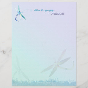Blue Dragonfly Inredingsdesign Business Brevhuvud