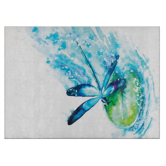 Blue Dragonfly Landing canvas print| lovely canvas (Framsidan)