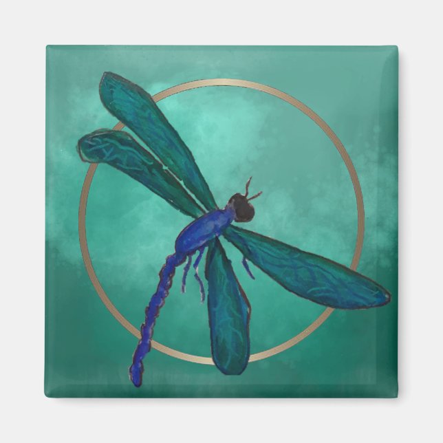 Blue Dragonfly Magnet (Framsidan)