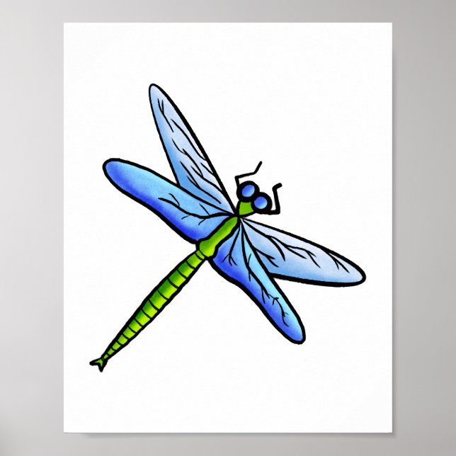 Blue Dragonfly Poster (Framsidan)