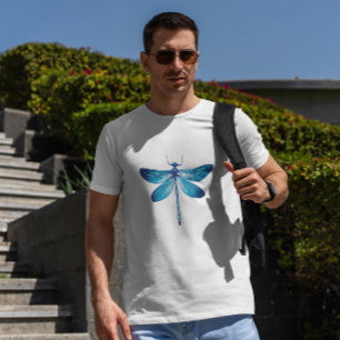 Blue Dragonfly Realistic T Shirt