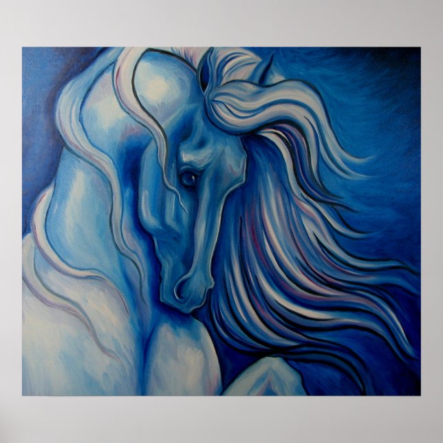 Blue Drama Horse Poster (Framsidan)
