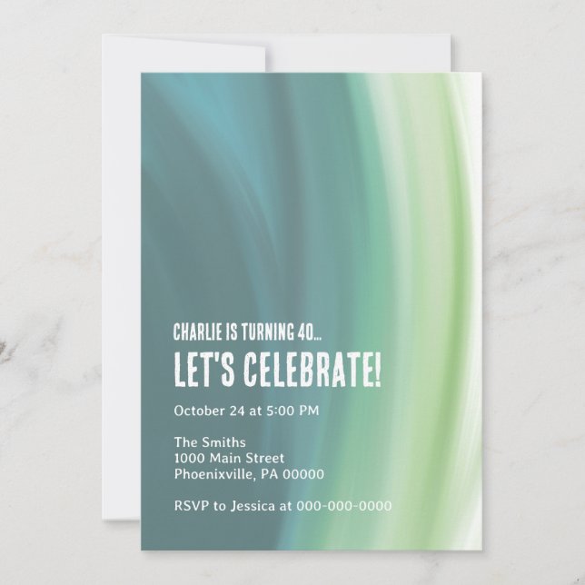 Blue Dream-inbjudan Inbjudningar (Framsida)