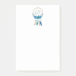 Blue Dreamcatcher Snyggt Boho Design Post-it Block