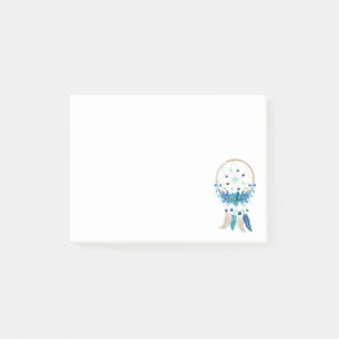 Blue Dreamcatcher Snyggt Boho Design Post-it Block