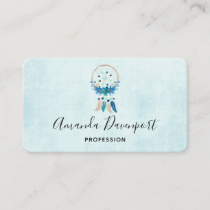 Blue Dreamcatcher Snyggt Boho Design Visitkort