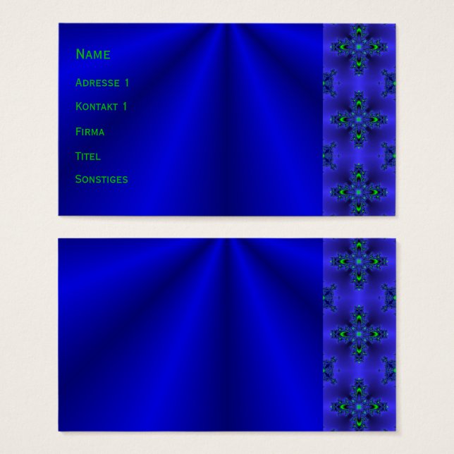 Blue Dreams Visitkort (Framsida & baksida)