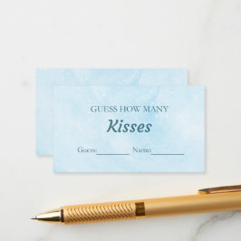 Blue Dreamy Gissa Hur Många Puss Bröllopsspel Tilläggskort